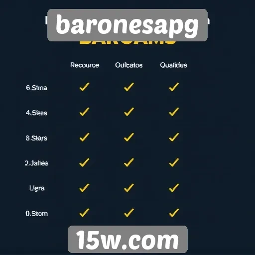 Comparação entre baronesapg e plataformas de jogos concorrentes